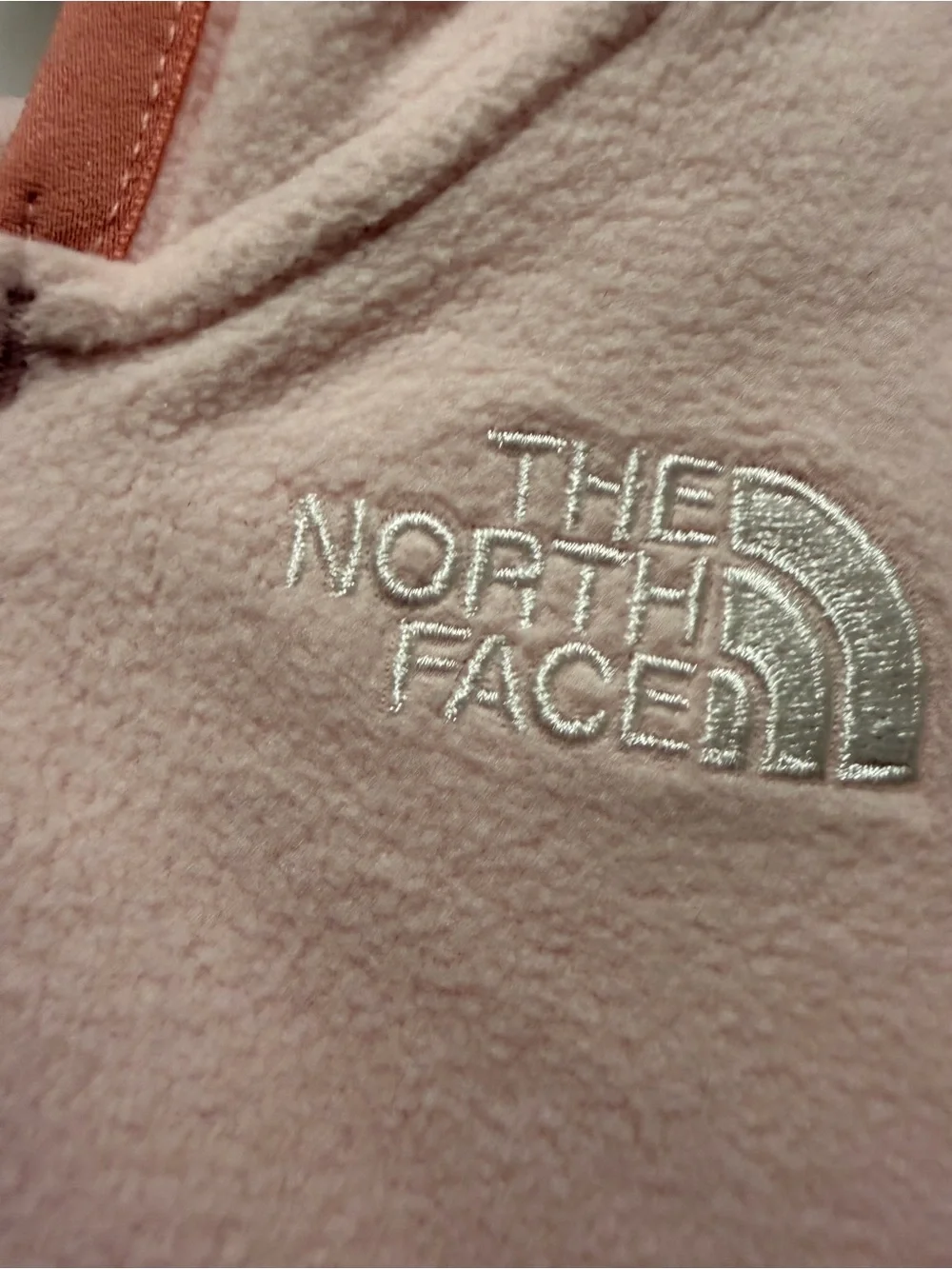 The North Face Pink Hooded Fleece One-Piece Footie